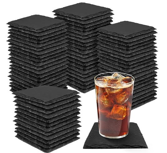 Custom Laser Engraved Slate Coasters