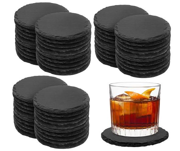Custom Laser Engraved Slate Coasters